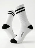 Basic Heavy White Heel & Toe Black