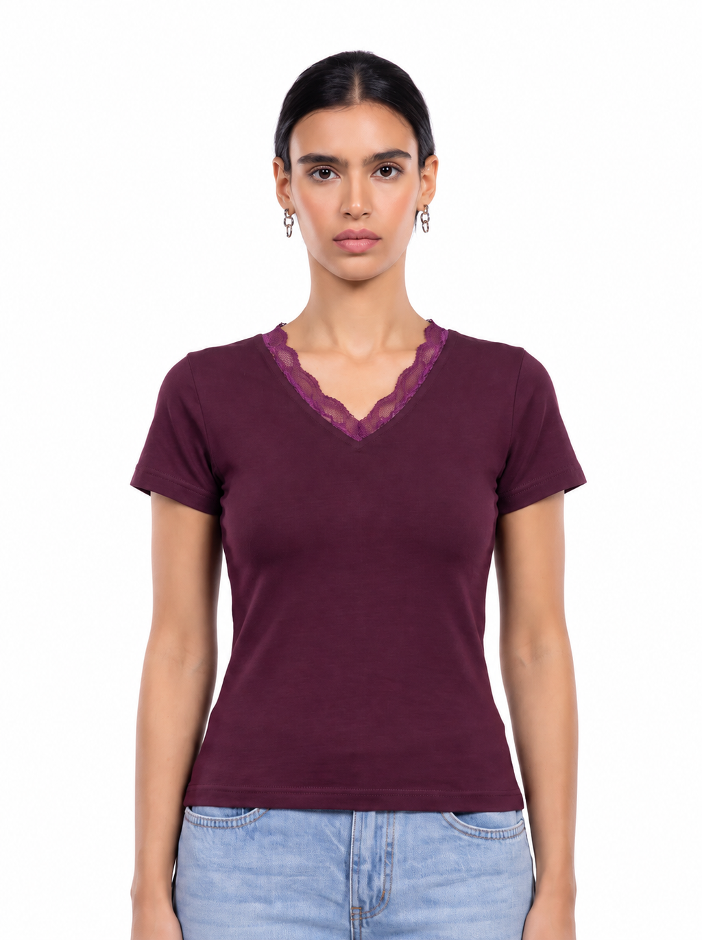 Lace V-neck Top