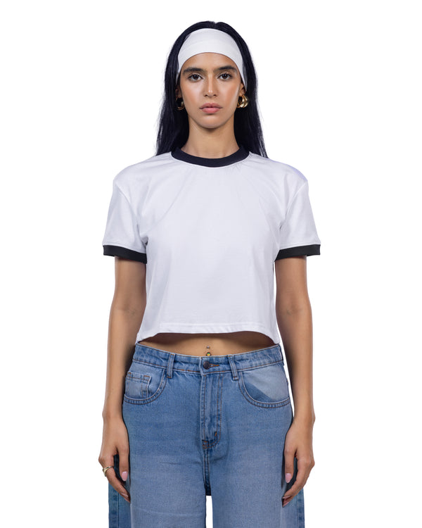 Drop Shoulder Cropped T-Shirt