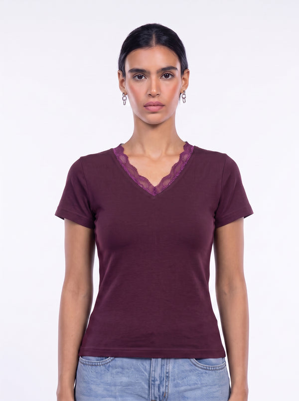Lace V-neck Top