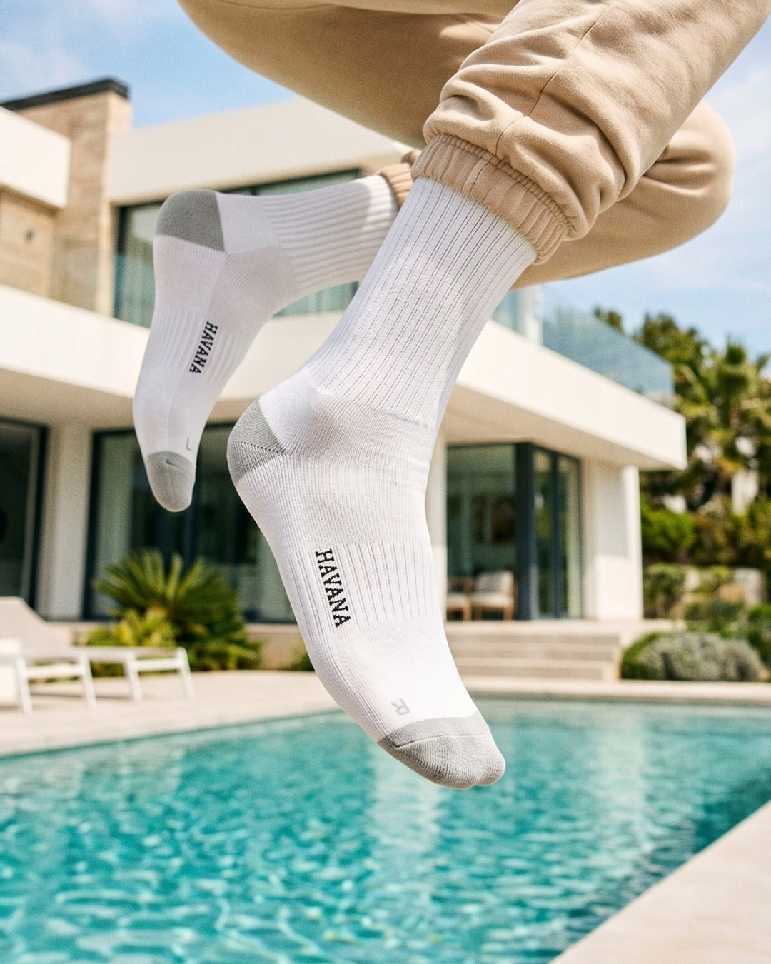 Tall Heavy White Heel & Toe Gray