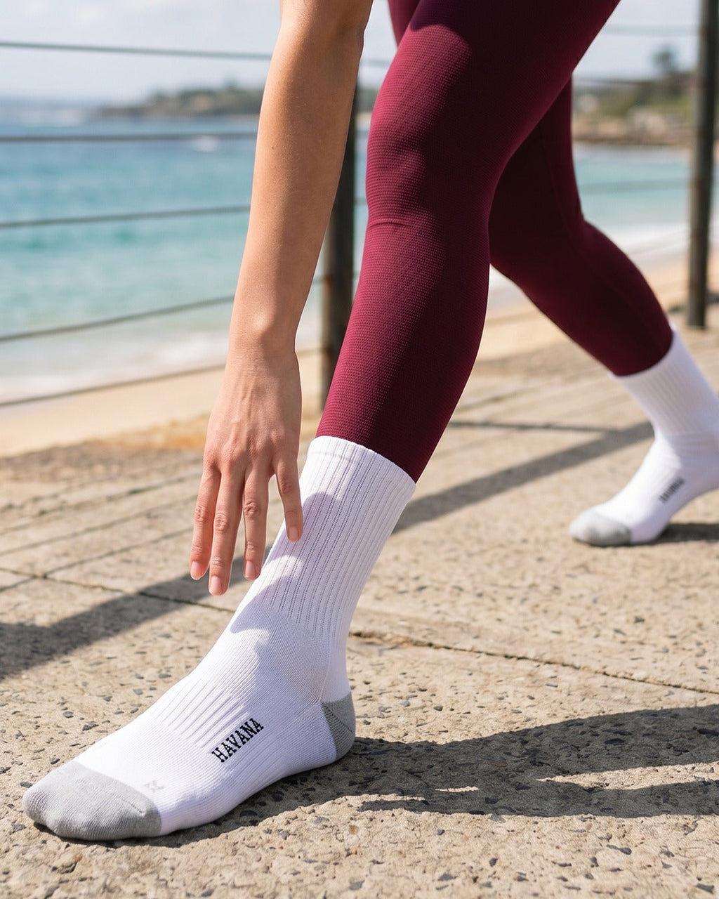 Tall Heavy White Heel & Toe Gray